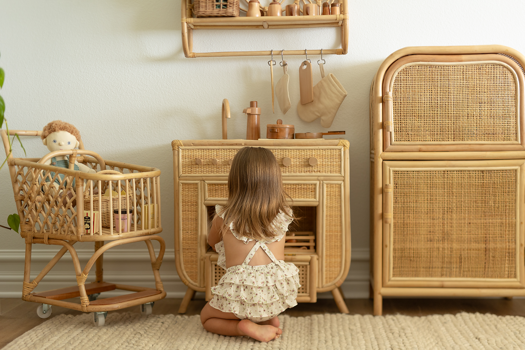 Whimsical Wonders Rattan Kitchenette