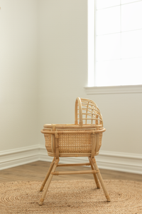 Dreamy Haven Rattan Doll Bassinet