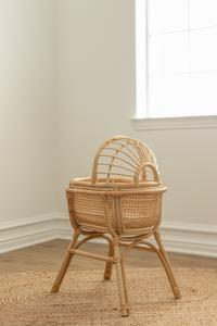 Dreamy Haven Rattan Doll Bassinet