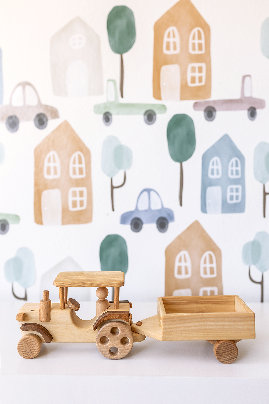 Finn's Wooden Tractor Toy