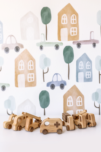 Leo's 7pc Wooden Cars & Trucks Set