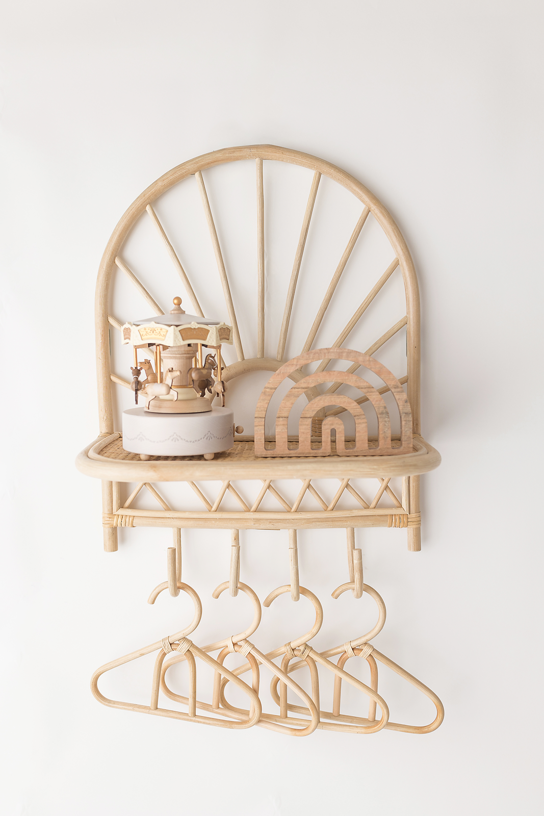 Lola Sunrise Rattan Wall Shelf