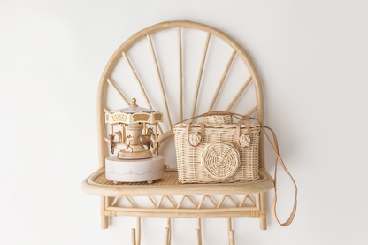 Lola Sunrise Rattan Wall Shelf