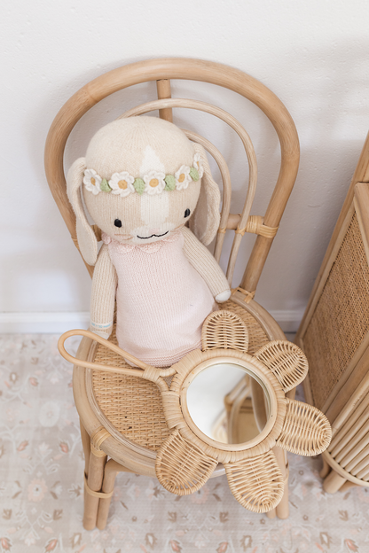 Lila's Rattan Hand Mirror