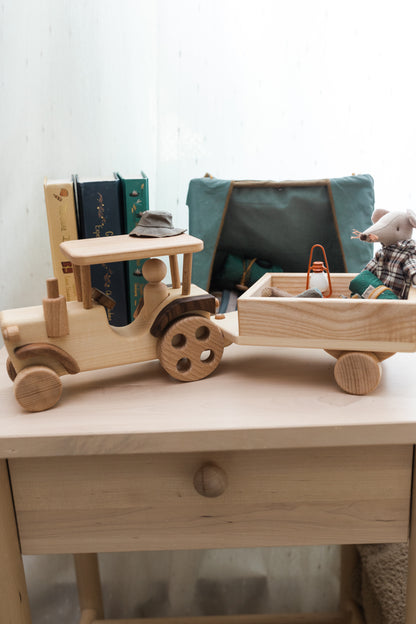 Finn's Wooden Tractor Toy