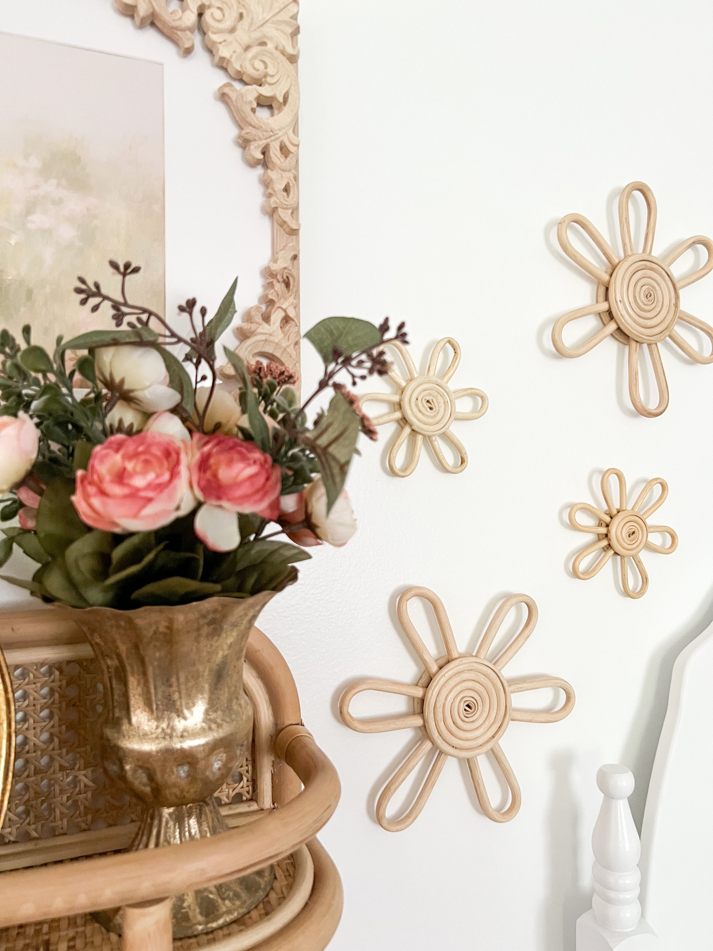 Fresh Flower Wall Decor 4 pc