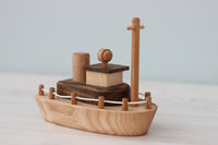 Captain Charlie's Wooden Tugboat Toy