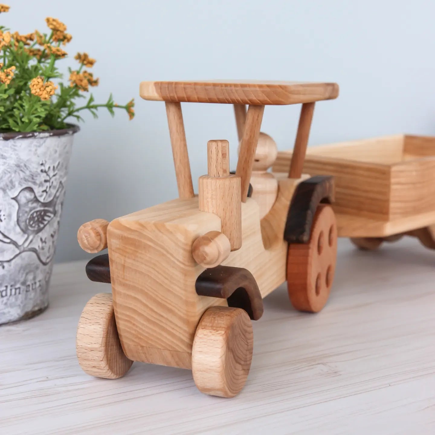 Finn's Wooden Tractor Toy