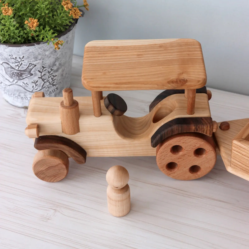 Finn's Wooden Tractor Toy