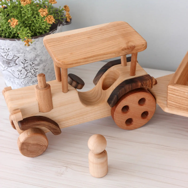 Finn's Wooden Tractor Toy