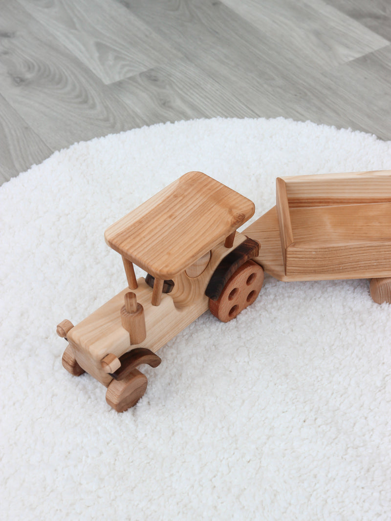 Finn's Wooden Tractor Toy