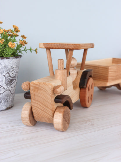 Finn's Wooden Tractor Toy