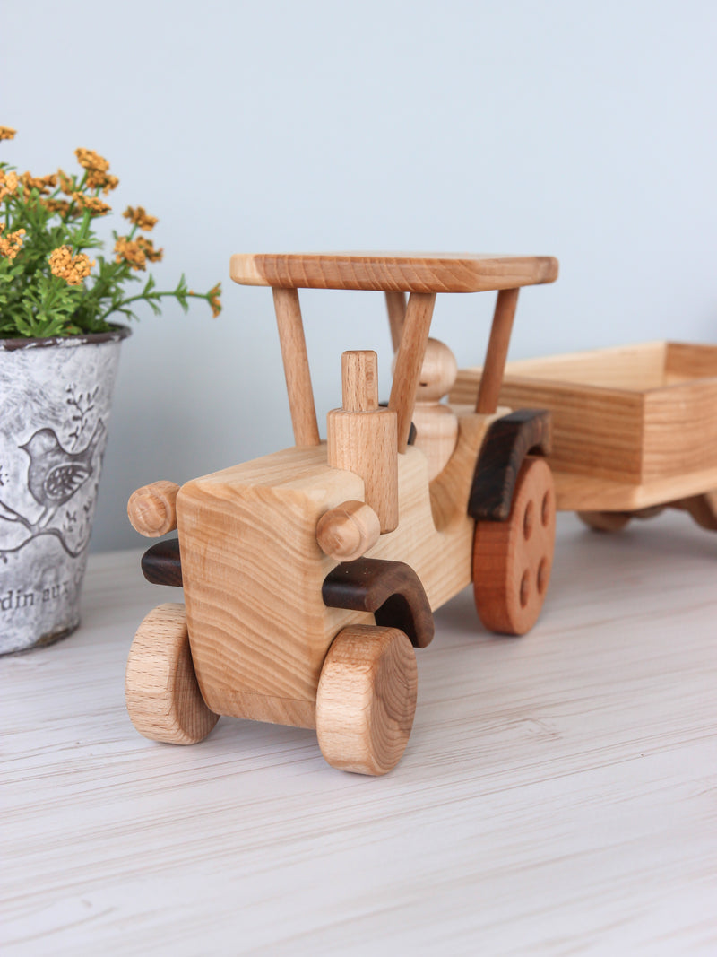 Finn's Wooden Tractor Toy