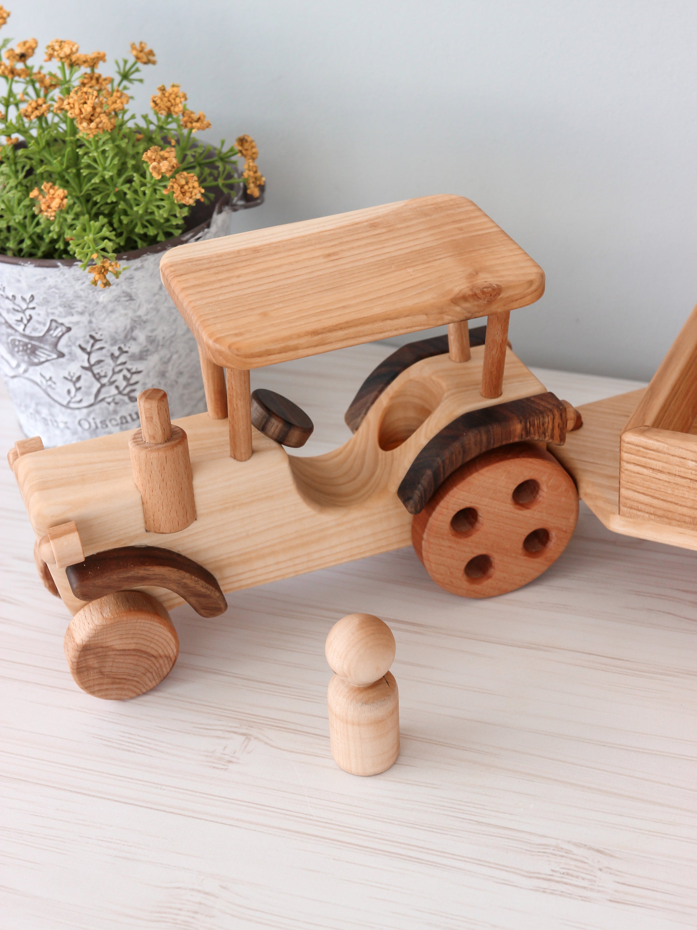 Finn's Wooden Tractor Toy