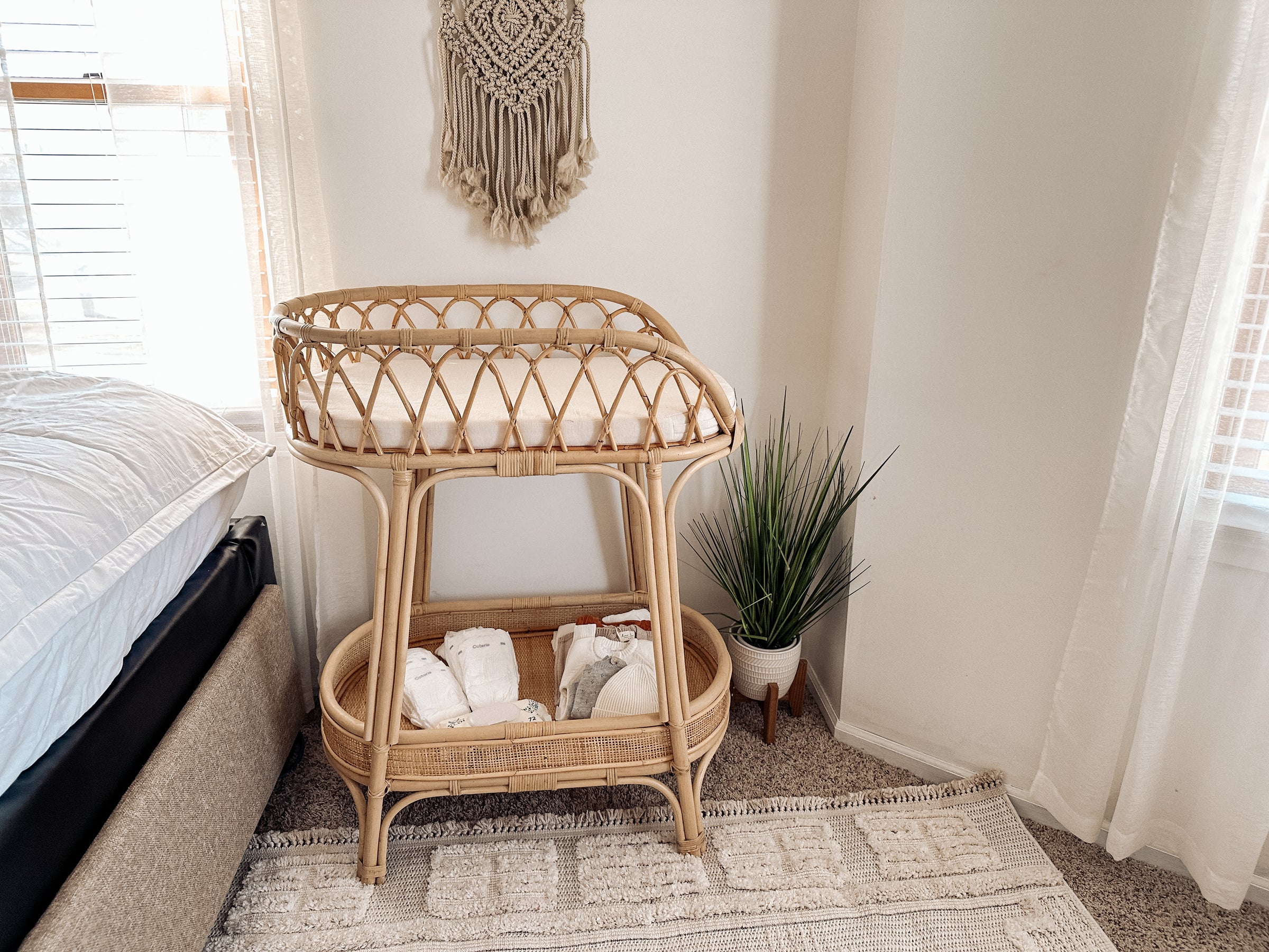 Tranquil Rattan Baby Changing Table