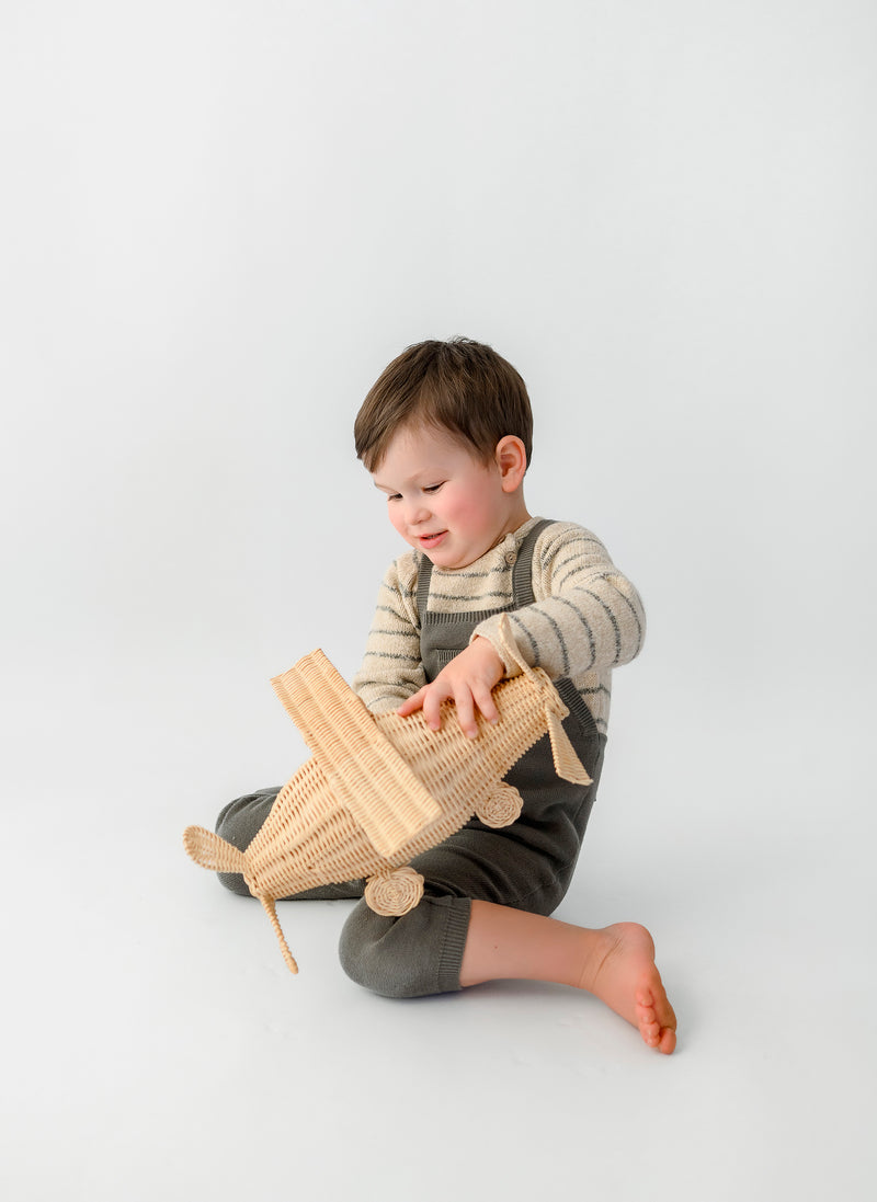 Leo's Rattan Airplane Toy